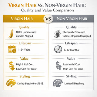 Virgin Hair vs. Non-Virgin Hair: A Comprehensive Comparison of Quality and Price
