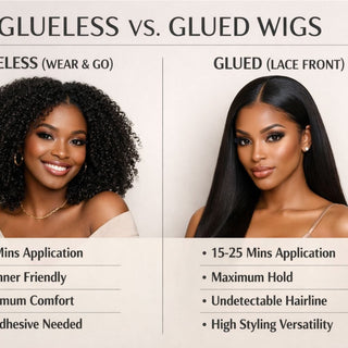 Glueless Wigs vs. Glued Wigs: A Comprehensive Comparison Guide for 2025