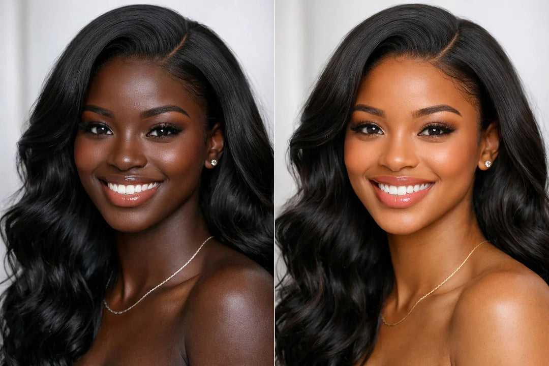 Diverse women models showcasing AliGrace Wear & Go Glueless Wigs in different skin tones