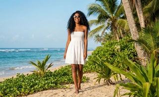 HD lace wig looking natural in sunlight beach