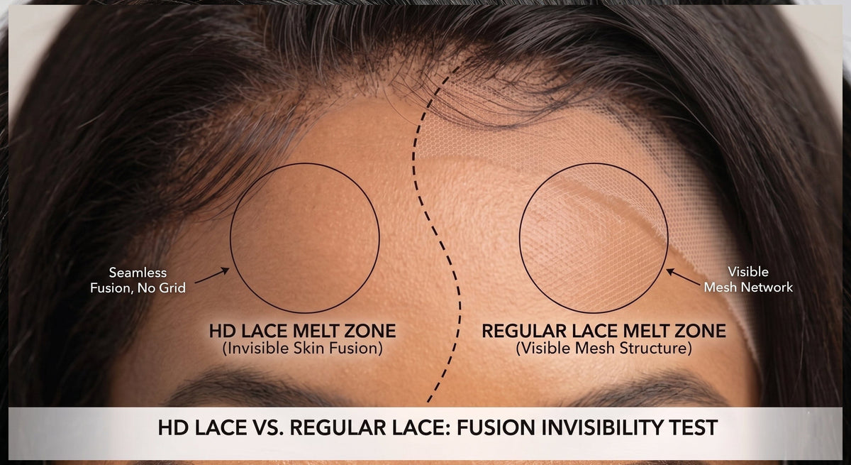 HD lace and transparent lace wig comparison