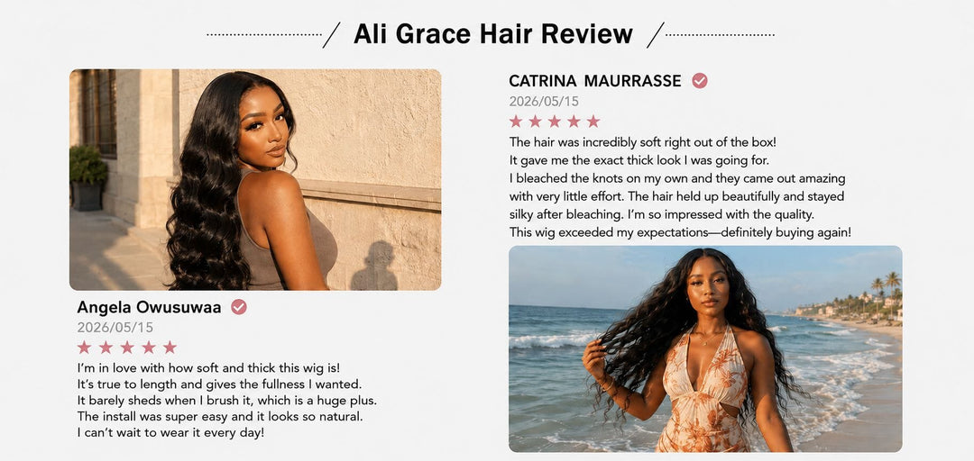 Ali Grace human hair wig product example`
