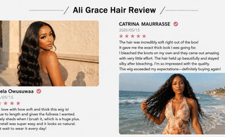 Ali Grace human hair wig product example`