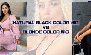 Natural Black Color Wig VS Blonde Color Wig