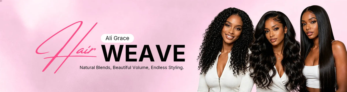 Ali Grace human hair weave extensions featuring premium textures, natural movement, lasting softness and versatile styling options