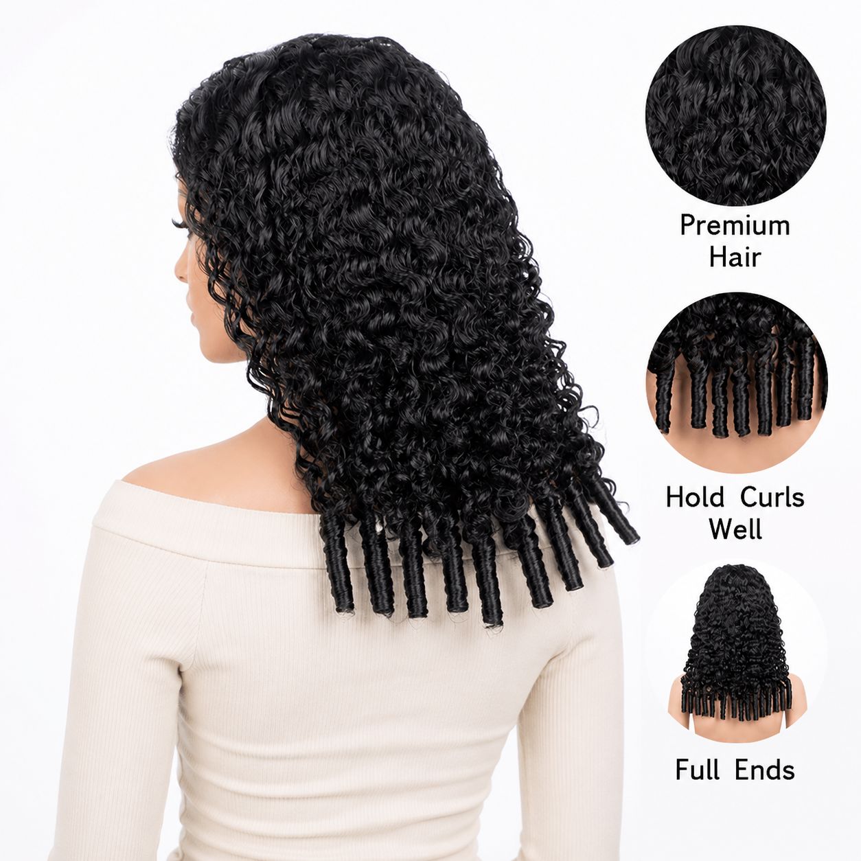 [WEAR GO HALF WIG] Aligrace Hair Burmese Curly Half Wig Invisible Hairline Beginner Friendly AliGrace 