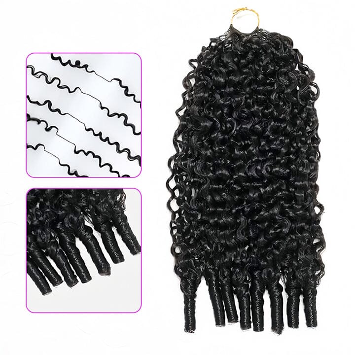 Aligrace Hair Burmese Curly Crochet 100% Human Hair Extension Natural Color Feather Soft AliGrace 