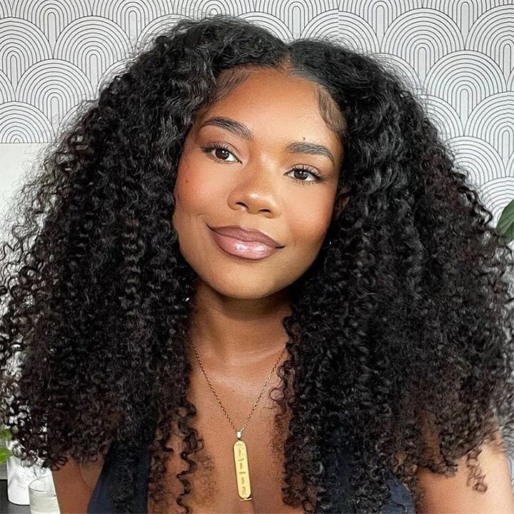 Aligrace Hair Kinky Curly Pre-Separated Knotless Crochet Hair Extension Natural Color Feather Soft 100% Human Hair AliGrace 
