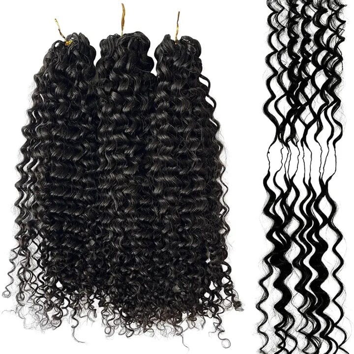 Aligrace Hair Water Wave Crochet Hair Extension Natural Color for Boho Braids Time Saving Hair AliGrace 