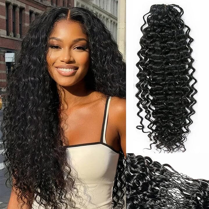 Aligrace Hair Water Wave Crochet Hair Extension Natural Color for Boho Braids Time Saving Hair AliGrace 