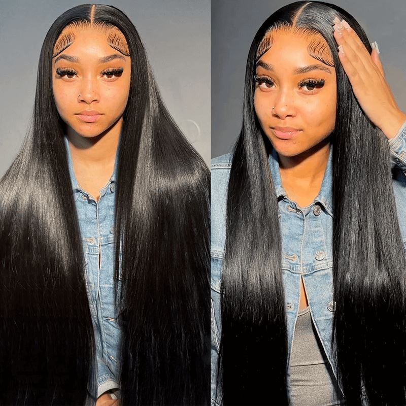 Aligrace Brazilian 4x4 Lace Closure Straight Human Hair Wigs