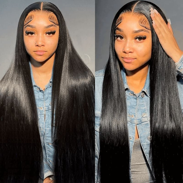 Aligrace Brazilian 4x4 Lace Closure Straight Human Hair Wigs