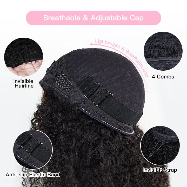 [WEAR GO HALF WIG] Aligrace Hair Burmese Curly Half Wig Invisible Hairline Beginner Friendly AliGrace 