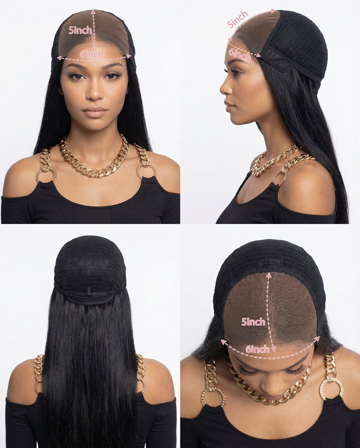 6x5 Lace Closure Brazilian Straight Human Hair – 100% Virgin Hair, Natural Hairline &amp; Easy Install for Black Women AliGrace 