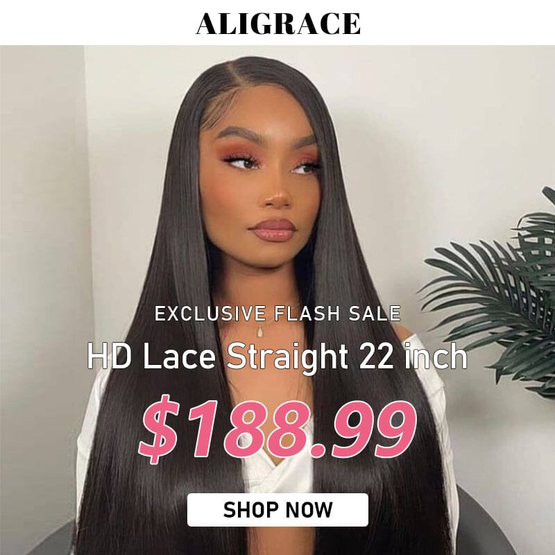 Aligrace Facebook Group Flash Sale 5x5 HD Lace Front Straight Wigs HD Lace Wig AliGrace 