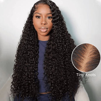 Aligrace Flash Sale Kinky Curly 6x5 Pre-Bleached Small Knots Transparent Lace Wear Go Glueless Wig