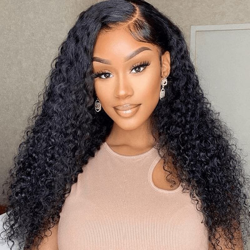 Aligrace Flash Sale Kinky Curly 6x5 Pre-Bleached Small Knots Transparent Lace Wear Go Glueless Wig