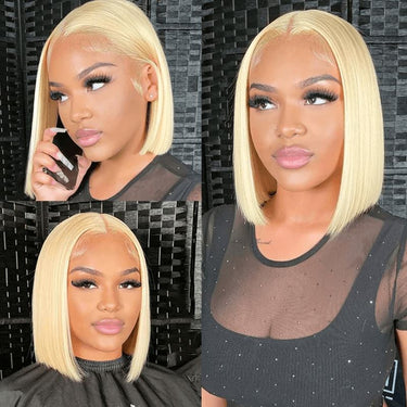 Aligrace 13x4 Lace Straight Bob Wigs Blonde Color