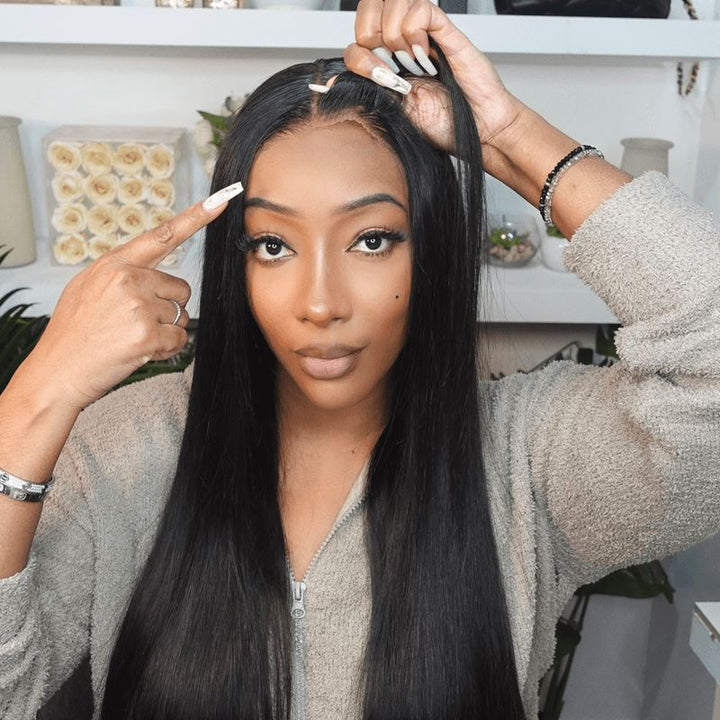 Aligrace Wear &amp; Go 6x5 Pre-Cut Lace Natural Color Straight Wig