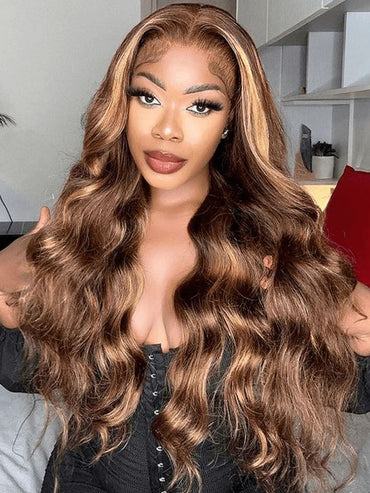 Ali Grace 13x4 Lace Front Body Wave Wigs Highlight Color