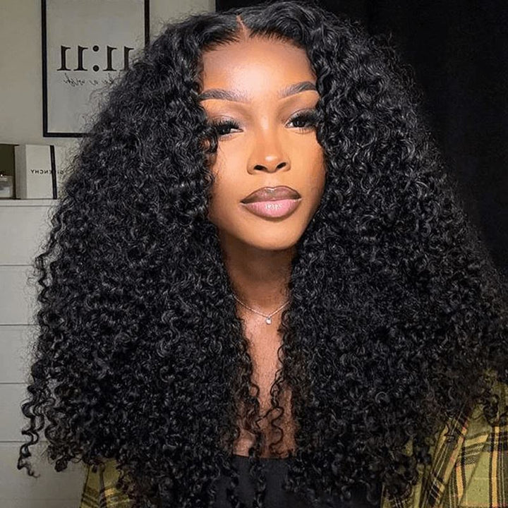 Aligrace 9x6 Lace Kinky Curly Wear &amp; Go Pre-Cut Glueless Wig