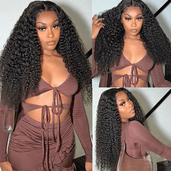 Aligrace 4x4 Lace Closure Curly Human Hair Wigs 4x4 5x5 6x6 Lace Closure Wig AliGrace