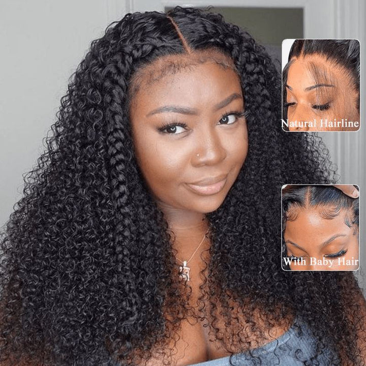 Aligrace 4x4 Lace Closure Curly Human Hair Wigs