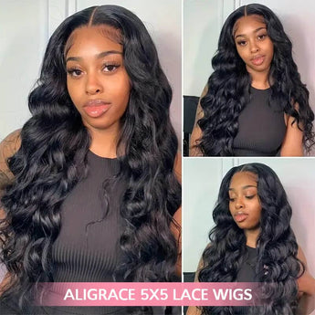 Ali Grace 5x5 Lace Closure Body Wave Human Hair Wigs