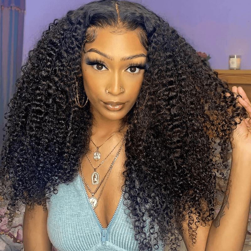 Aligrace 4x4 Lace Curly Human Hair Wigs