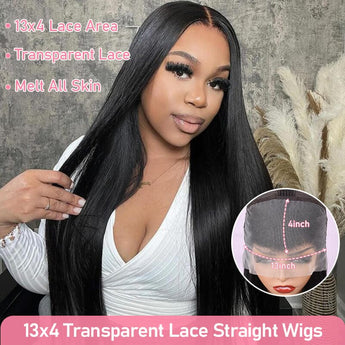 Ali Grace Brazilian 13x4 Transparent Lace Straight Wigs