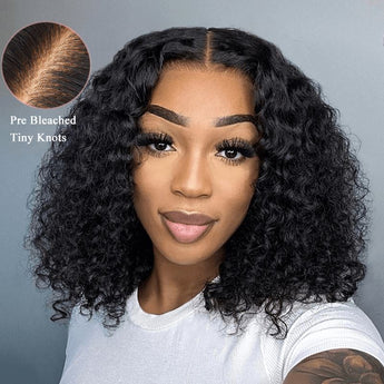 Aligrace Pre Cut 5x5 Lace Water Wave Wear Go Glueless Short Bob Wig