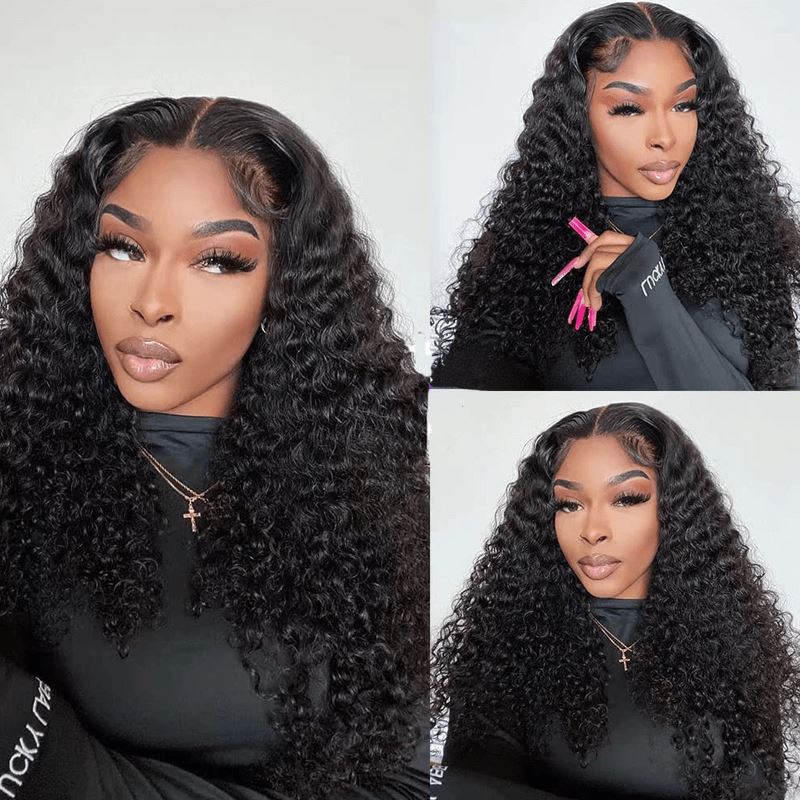 Aligrace 4x4 Lace Closure Kinky Curly Human Hair Wigs