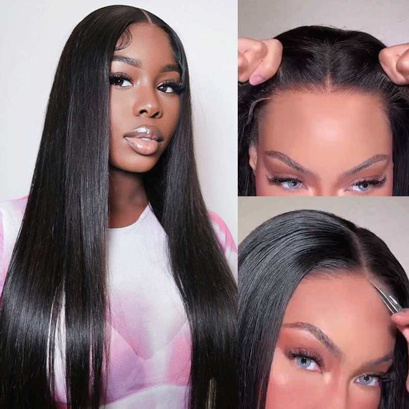 Aligrace Wear &amp; Go 6x5 Pre-Cut Lace Natural Color Straight Wig