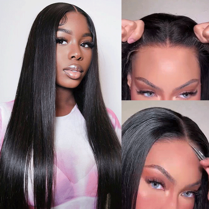 Aligrace Wear &amp; Go 6x5 Pre-Cut Lace Natural Color Straight Wig