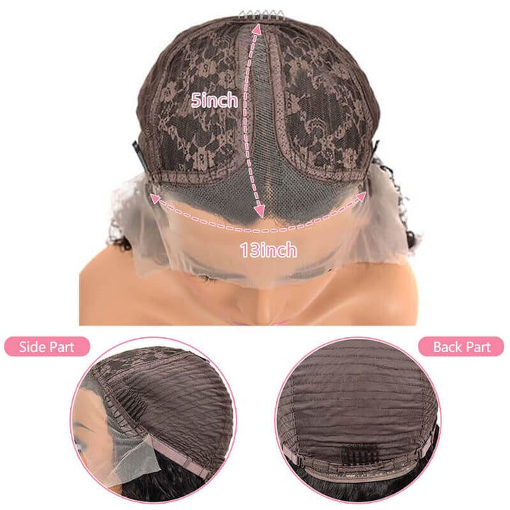 Aligrace T Part Lace Straight Human Hair Wigs