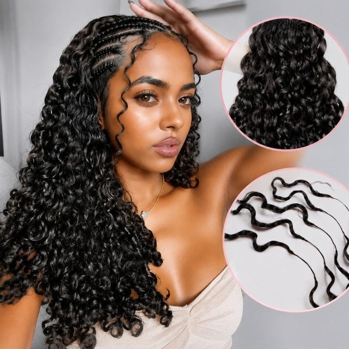 Aligrace Burmese Curly Crochet 100% Human Hair Extension Natural Color Feather Soft AliGrace 