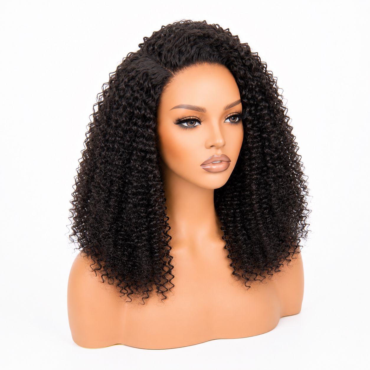 Aligrace Hair Kinky Curly Half Wig InvisiFit Strap Human Hair Wear Go Glueless Wig for Beginners AliGrace 