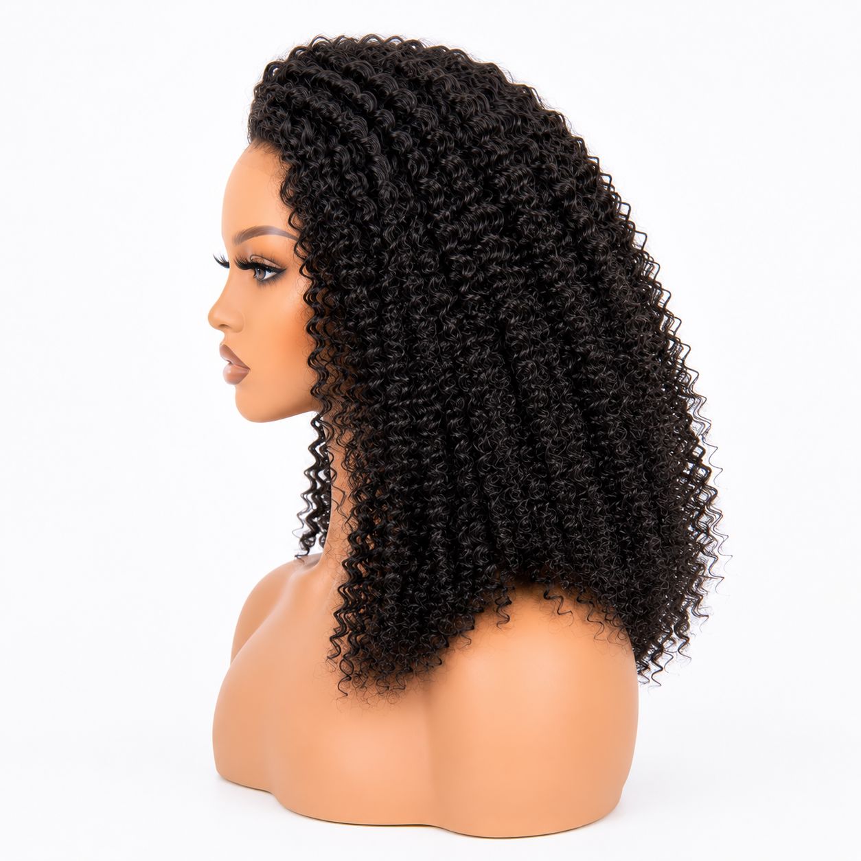 Aligrace Hair Kinky Curly Half Wig InvisiFit Strap Human Hair Wear Go Glueless Wig for Beginners AliGrace 