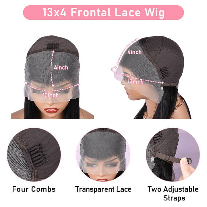 Ali Grace Brazilian Hair 13X4 Lace Front Body Wave Human Hair Lace Frontal Wigs
