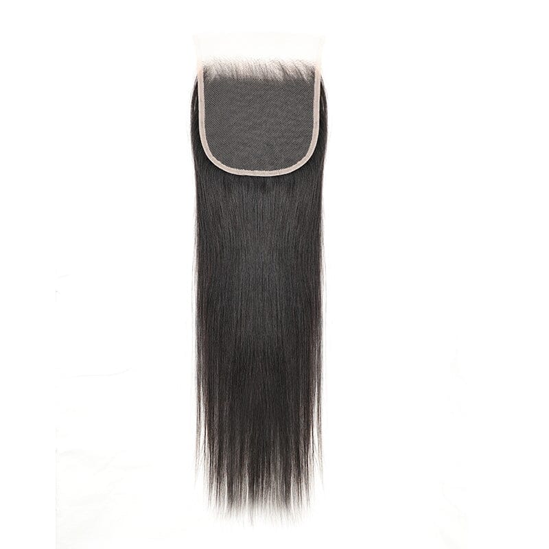 Ali Grace Hair Silky Straight Human Hair Bundles with 5x5 Closure ÿ 100% Real Hair, Full &amp; Tangle-Free AliGrace 