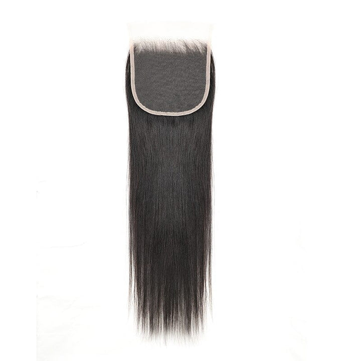 Ali Grace Hair Silky Straight Human Hair Bundles with 5x5 Closure ÿ 100% Real Hair, Full &amp; Tangle-Free AliGrace 