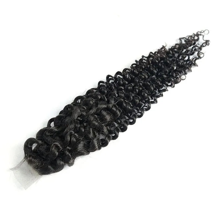 2x6 curly lace closure human hair product view featuring HD transparent lace, natural density and premium curl pattern