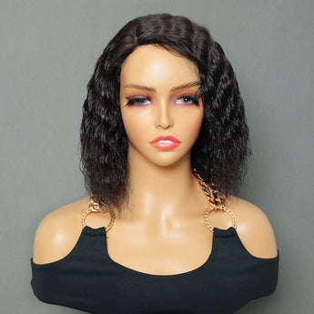 Aligrace 4x1 Side Part Wigs 8inch Natural Color 100% Human Hair wig