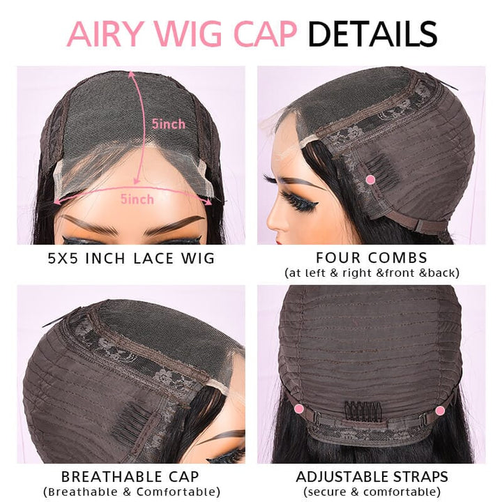 Ali Grace 5x5 Lace Closure Body Wave Human Hair Wigs