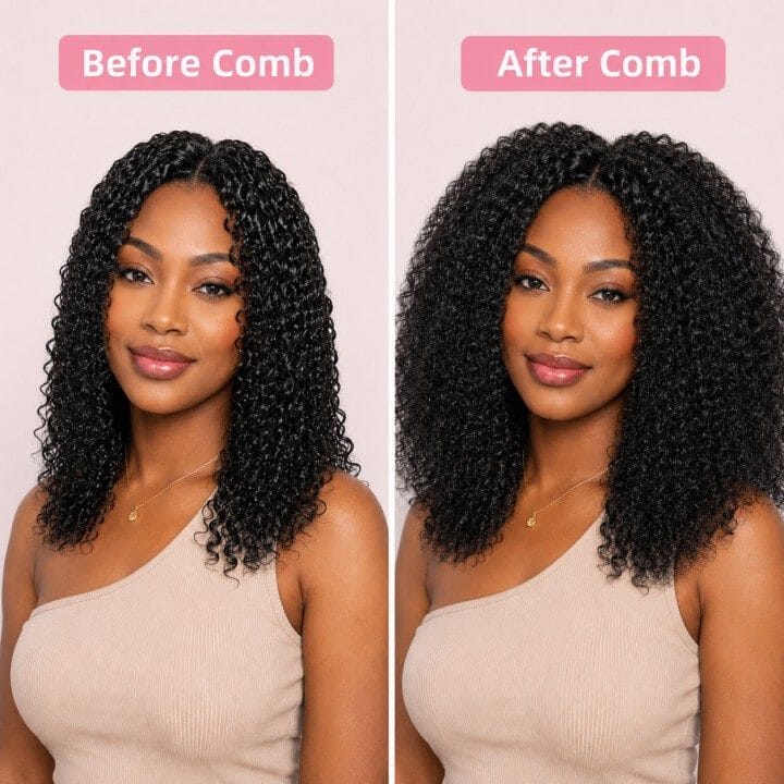 AliGrace Kinky Curly Pre-Separated Knotless Crochet Hair Extensions, Feather Soft 100% Human Hair for Natural Boho Braids AliGrace 