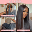 Aligrace Wear And Go 6x5 Pre Cut & Pre Bleached Lace Quick & Easy Install Straight Wig