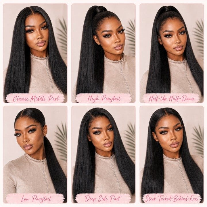 Aligrace Hair Straight Hair Pre-Separated Knotless Crochet Hair Extension Natural Color Feather Soft 100% Human Hair AliGrace 