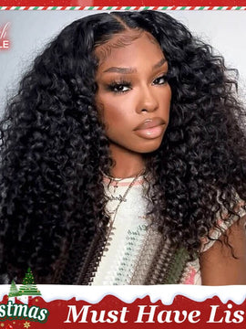 Aligrace Kinky Curly 6x5 Pre-Bleached Small Knots Transparent Lace Wear Go Glueless Wig