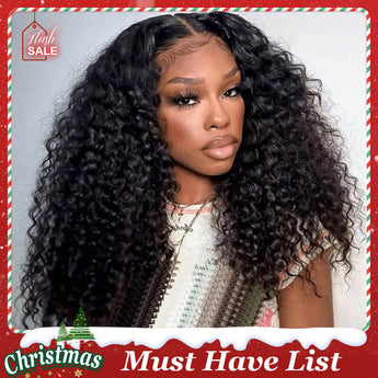 Aligrace Kinky Curly 6x5 Pre-Bleached Small Knots Transparent Lace Wear Go Glueless Wig