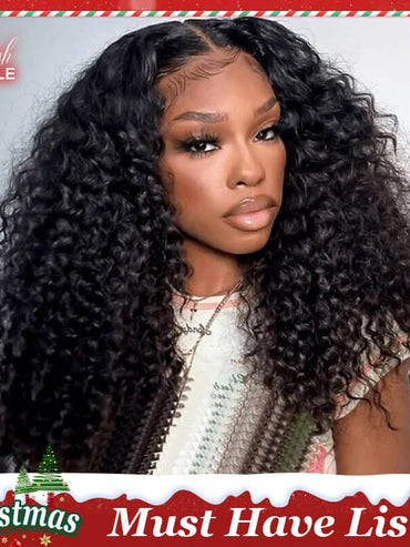 Aligrace Kinky Curly 6x5 Pre-Bleached Small Knots Transparent Lace Wear Go Glueless Wig